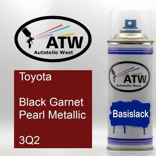 Toyota, Black Garnet Pearl Metallic, 3Q2: 400ml Sprühdose, von ATW Autoteile West.